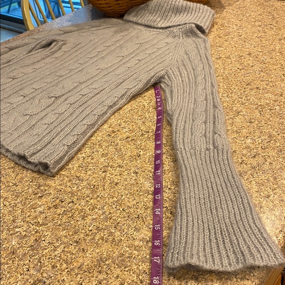 Garnet Hill Gray Sweater Nylon,Kid Mohair, Wool Blend Small - Picture 4 of 16